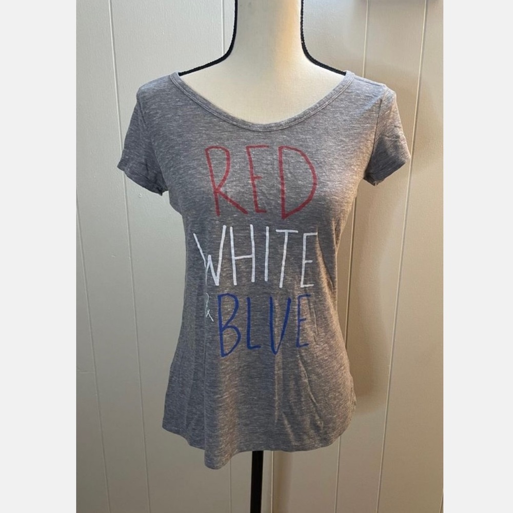 Old Navy Sz XS Patriotic Tee T-Shirt Top July 4th etc Red White Blue
